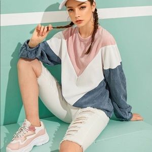 Cut and Sew Chevron Sweatshirt